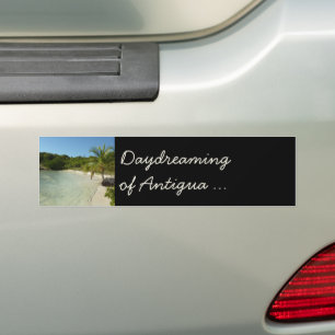 Antiguan Beach Mooi tropisch landschap Bumpersticker