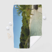 Antiguan Beach Mooi tropisch landschap Golfhanddoek (Insitu)