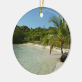Antiguan Beach Mooi tropisch landschap Keramisch Ornament (Links)