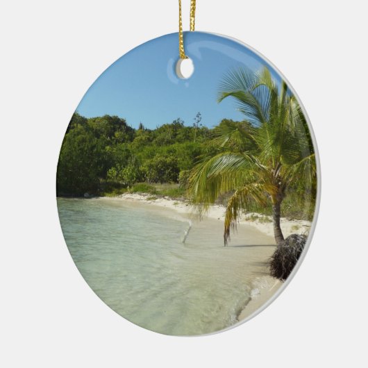 Antiguan Beach Mooi tropisch landschap Keramisch Ornament (Links)