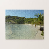 Antiguan Beach Mooi tropisch landschap Legpuzzel (Horizontaal)