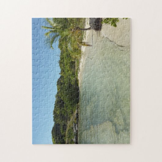 Antiguan Beach Mooi tropisch landschap Legpuzzel (Verticaal)