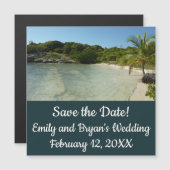 Antiguan Beach Mooi tropisch sparen de datum (Voorkant / Achterkant)