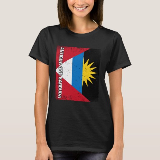 Antiguan Flag Antigua and Barbuda T-shirt (Voorkant)