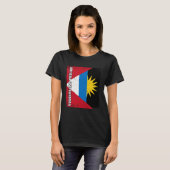 Antiguan Flag Antigua and Barbuda T-shirt (Voorkant volledig)