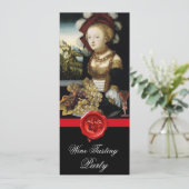 ANTIKE WIJNPROEVERIJPARTY WASZEGEL VOOR WIJNGAARD  KAART (Staand voorkant)