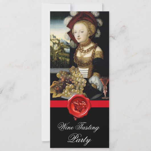 ANTIKE WIJNPROEVERIJPARTY WASZEGEL VOOR WIJNGAARD  KAART (Voorkant)