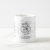 Antikythera Mechanism Drawing Coffee Mok (Center)