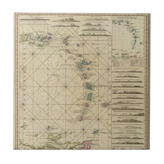 Antillen, Charibbee-eilanden Tegeltje (Voorkant)