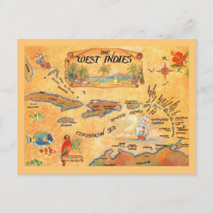 Antilles Caraïbes Carte Can Cooler