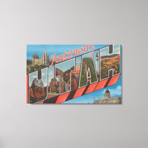 Antimoon, Utah - grote letterscènes Canvas Afdruk