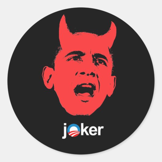 AntiObama - Joker Ronde Sticker (Voorkant)