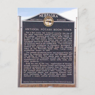 Antioch, Nebraska historische marker Briefkaart