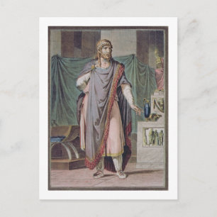 Antiochus, kostuum voor "Berenice" door Jean Racin Briefkaart