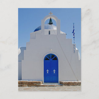 Antiparos Blauwe en Witte Kapel Briefkaart