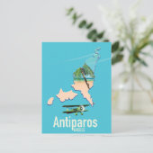 Antiparos Griekenland reis kaart (Staand voorkant)