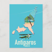 Antiparos Griekenland reis kaart (Voorkant)