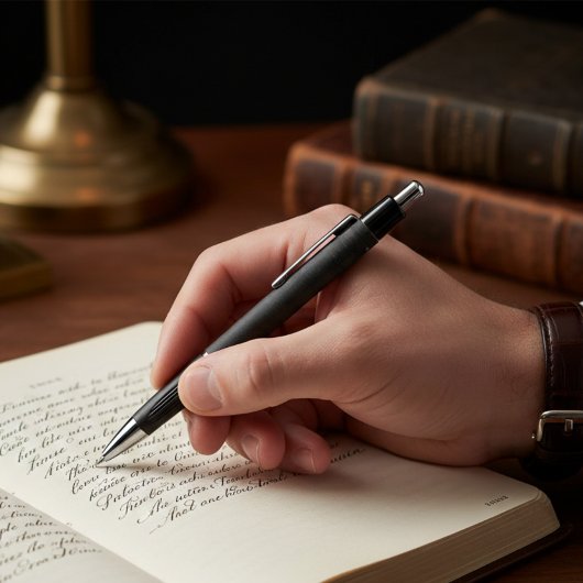 Antiquarisch Zwart Obsidiaan Pen