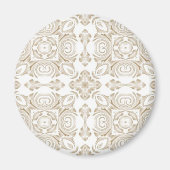 Antiqubeige floral magneet (Voorkant)