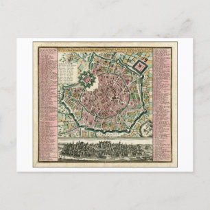 Antique 1730 Carte de Milan, Italie,