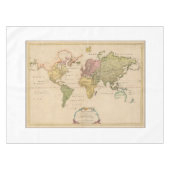 Antique 1783 Zoologique Monde carte nappe (Devant (Horizontal))