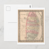 Antique 1868 Carte de Saint-Louis, Missouri, (Devant / Derrière)