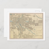 Antique 1899 Carte de Denver, Colorado (Devant / Derrière)