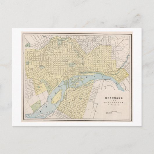 Antique 1899 Carte de Richmond, Virginie, (Devant)