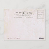 Antique Anniversaire Post Carte Rose Violet Antiqu (Dos)