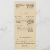 Antique Antique Vieux Monde Programme de mariage (Dos)