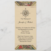 Antique Antique Vieux Monde Programme de mariage (Devant)