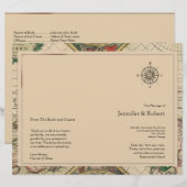 Antique Antique Vieux Monde Programme de mariage (Devant / Derrière)