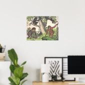 Antique apenprint poster (Thuiskantoor)