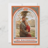 Antique Arch Holly Déco Orange Carte photo de vaca (Devant)