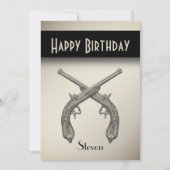 Antique Armes Anniversaire Fête Invitation (Devant)