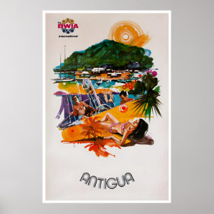 Antique Art Caraïbes Voyage Affiche Murale Salon