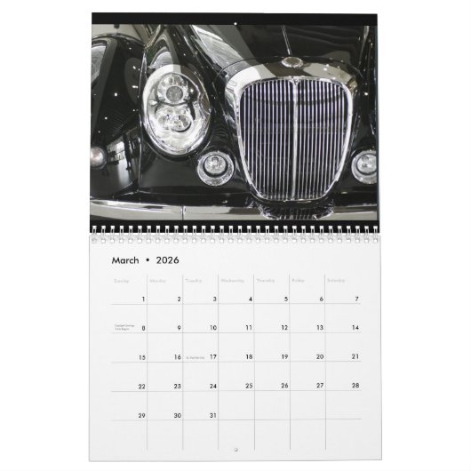Antique Automobile Calendrier 20xx (Mar 2026)