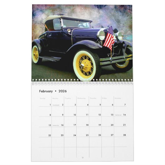 Antique Automobile Calendrier 20xx (Feb 2026)