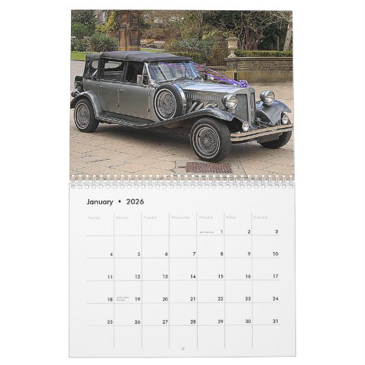 Antique Automobile Calendrier 20xx (Jan 2026)