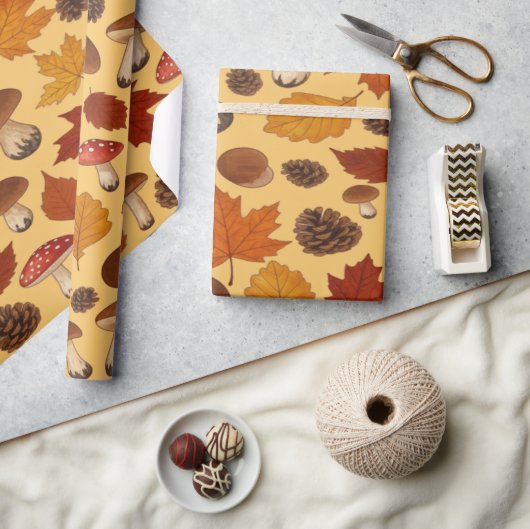 Antique Autumn Style Old World Elegance Cadeaupapier (Crafts)