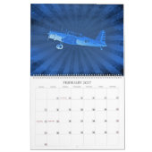 Antique Avions Biplanes LARGE Calendrier de 12 moi (Feb 2027)