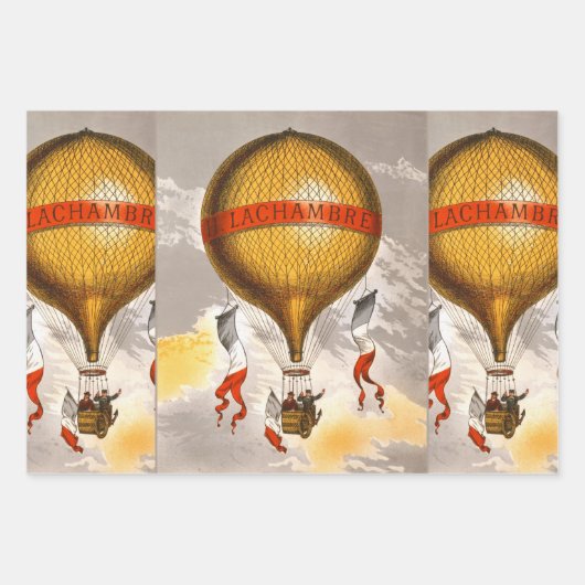 Antique Balloon labeled "H. Lachambre", 1880 Inpakpapier Vel (Voorkant 2)