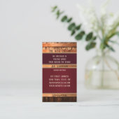 Antique Barrel Rustique Vin Carte de visite (Debout devant)