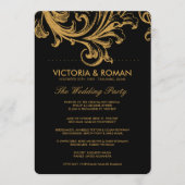Antique Black and Gold Floral Wedding Programmes (Devant)