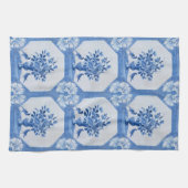 Antique Bleu Oiseaux Delft Floral Serviettes de cu (Horizontal)