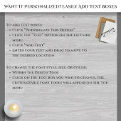 Antique Blue Classic Manuscript Woven Fringe Deken