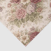 Antique Blush Rose Garden Pattern Tissuepapier (Detail)