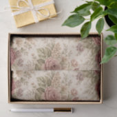 Antique Blush Rose Garden Pattern Tissuepapier (Geschenk)