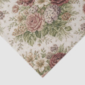 Antique Blush Rose Garden Pattern Tissuepapier (Detail)