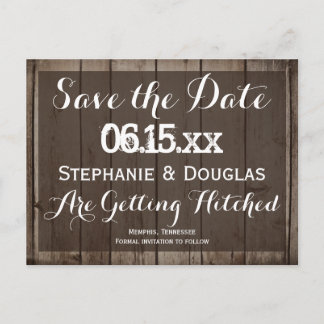 Antique Bois Rustique Enregistrer la date Cartes p